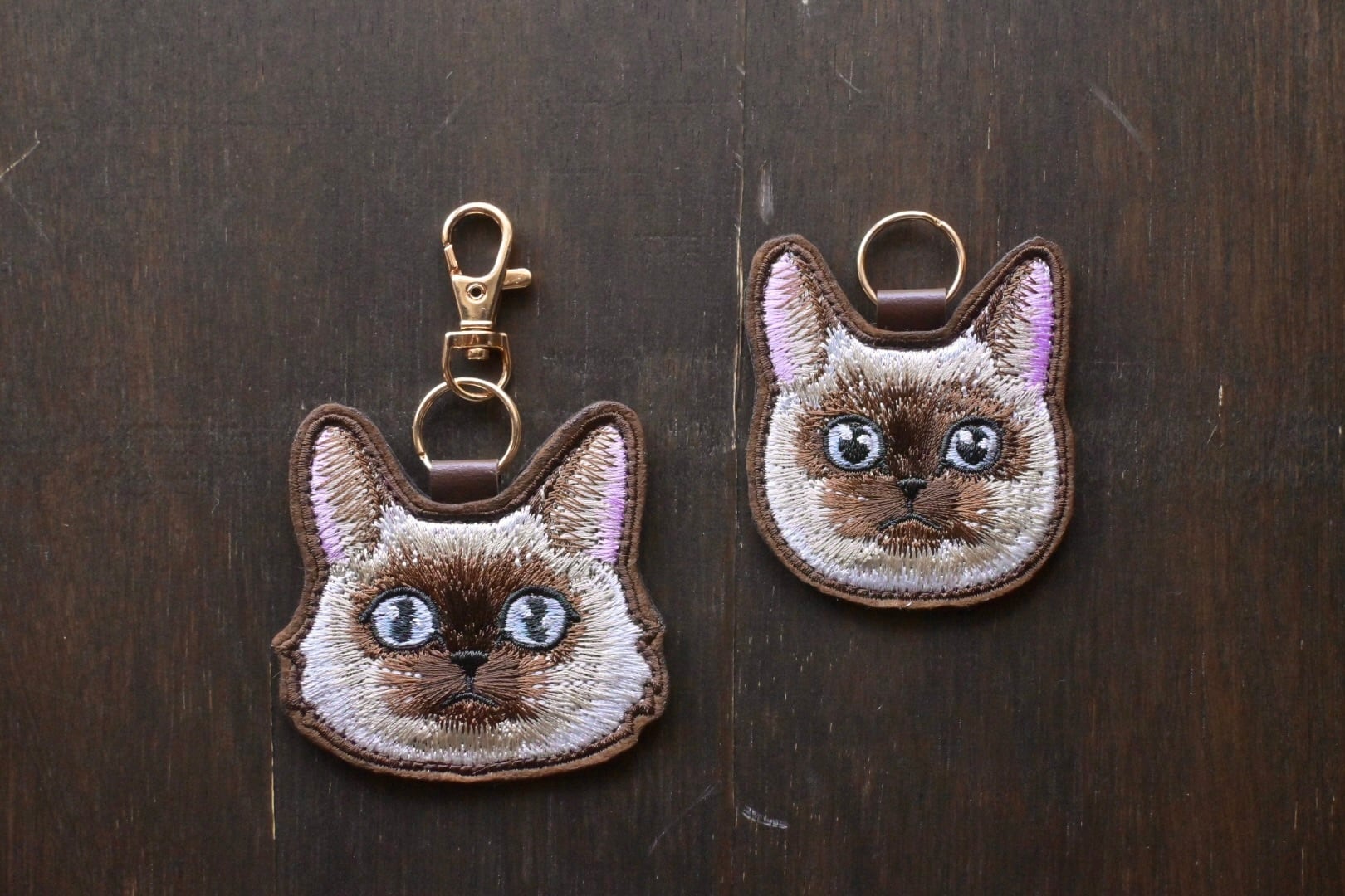 シャム猫ちゃんのキーホルダー | 猫と暮らす洋裁店