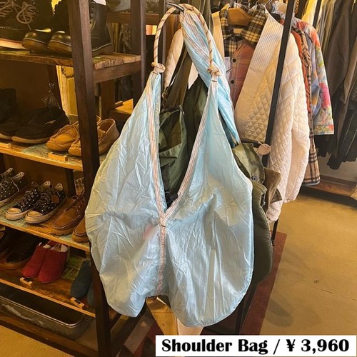 France Parachute shoulder bag Blue　フランス　パラシュートショルダーバッグバッグ　ブルー　ショルダーバッグ