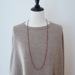 long necklace silk ルビー