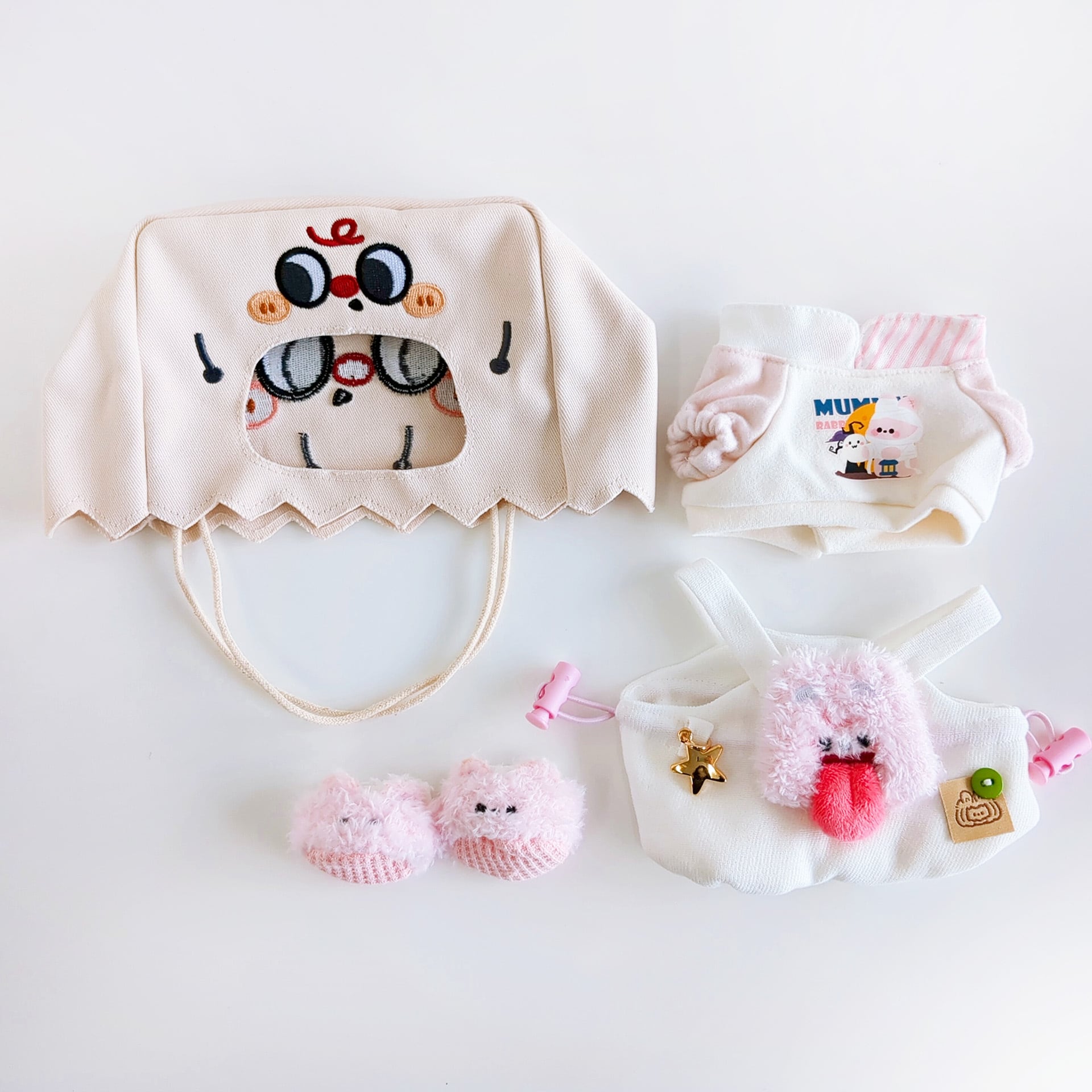 HW-1476【20cm】びっくり紙袋のおばけ | Little Closet │ ぬい服
