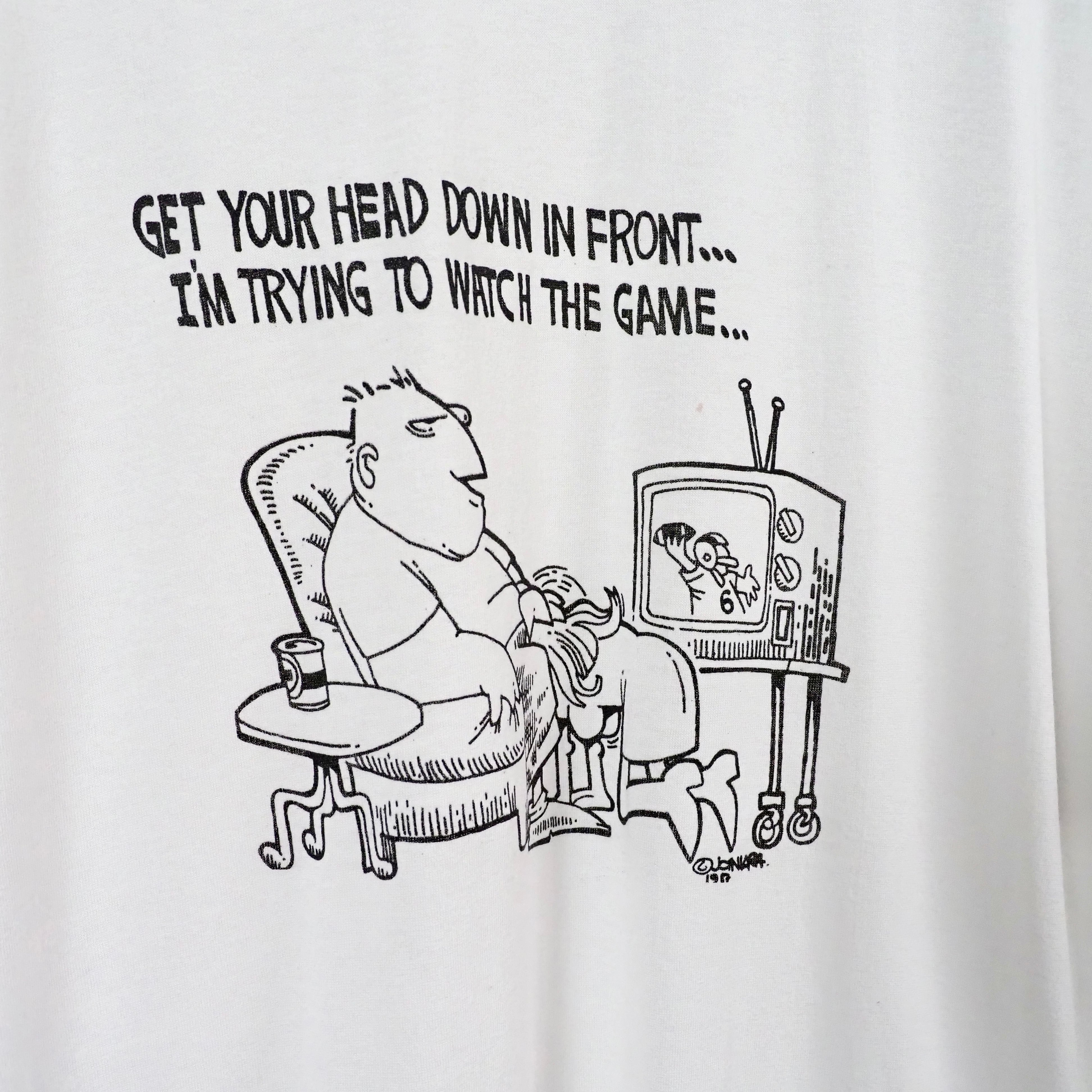 80's Funny Print Vulgar Sex T-Shirt XL TeeJays USA製 ファニー
