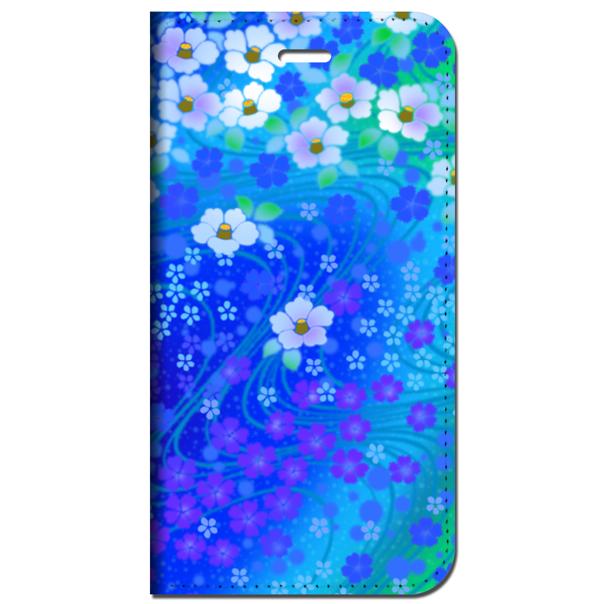 iPhone対応 スマホ 手帳型ケース 流水花椿 和柄 おしゃれ 日本 伝統 【iPhone17 / iPhone16 / iPhone16e / iPhoneSE 他 iPhone各機種対応】 st13