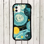 受注生産 iPhoneケース 渦巻き惑星のカラフル宇宙｜ギャラクシー柄 RFSP055A