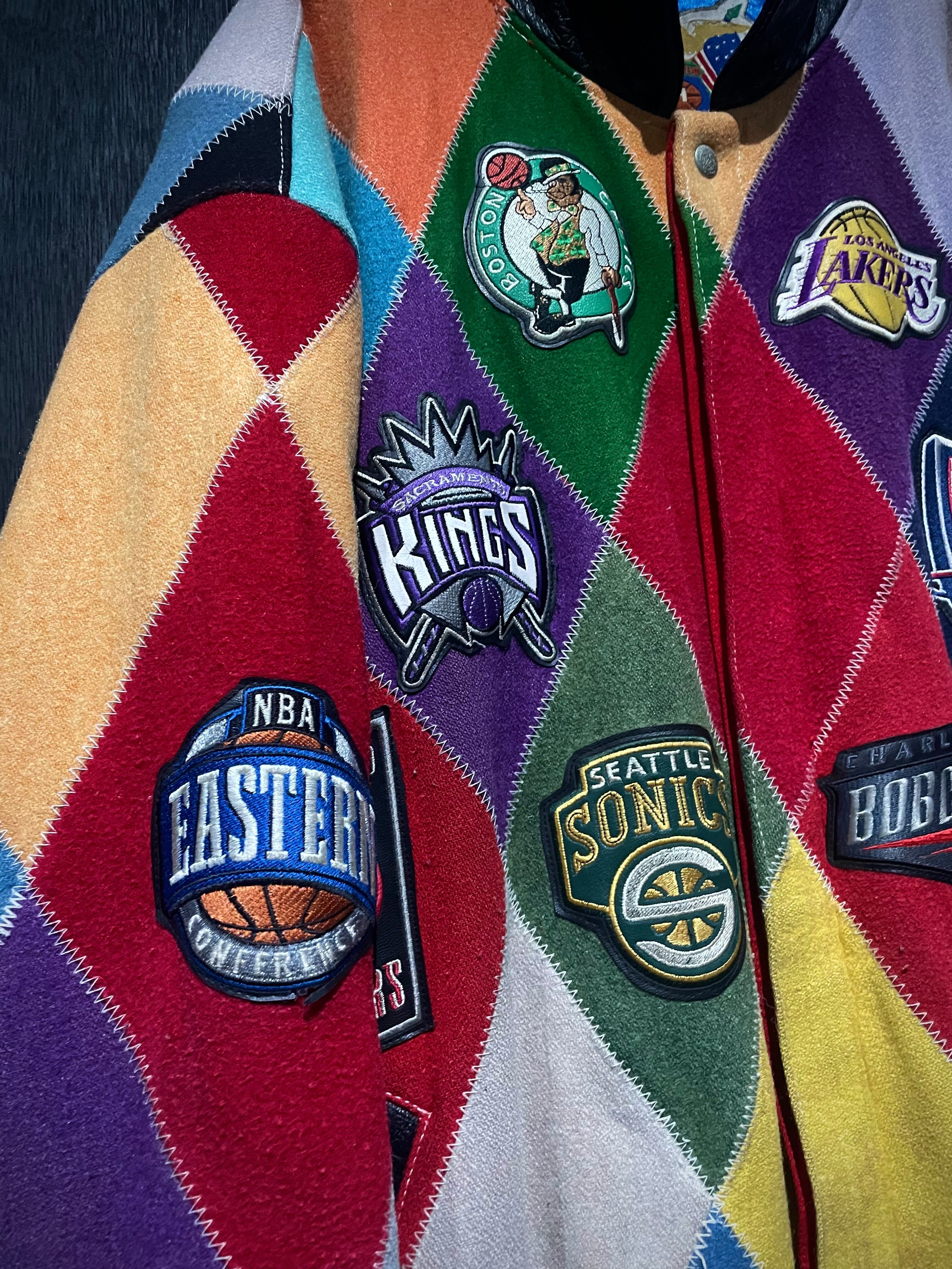 ジェフハミルトン jh design NBAマルチチームワッペンレザージャケット  