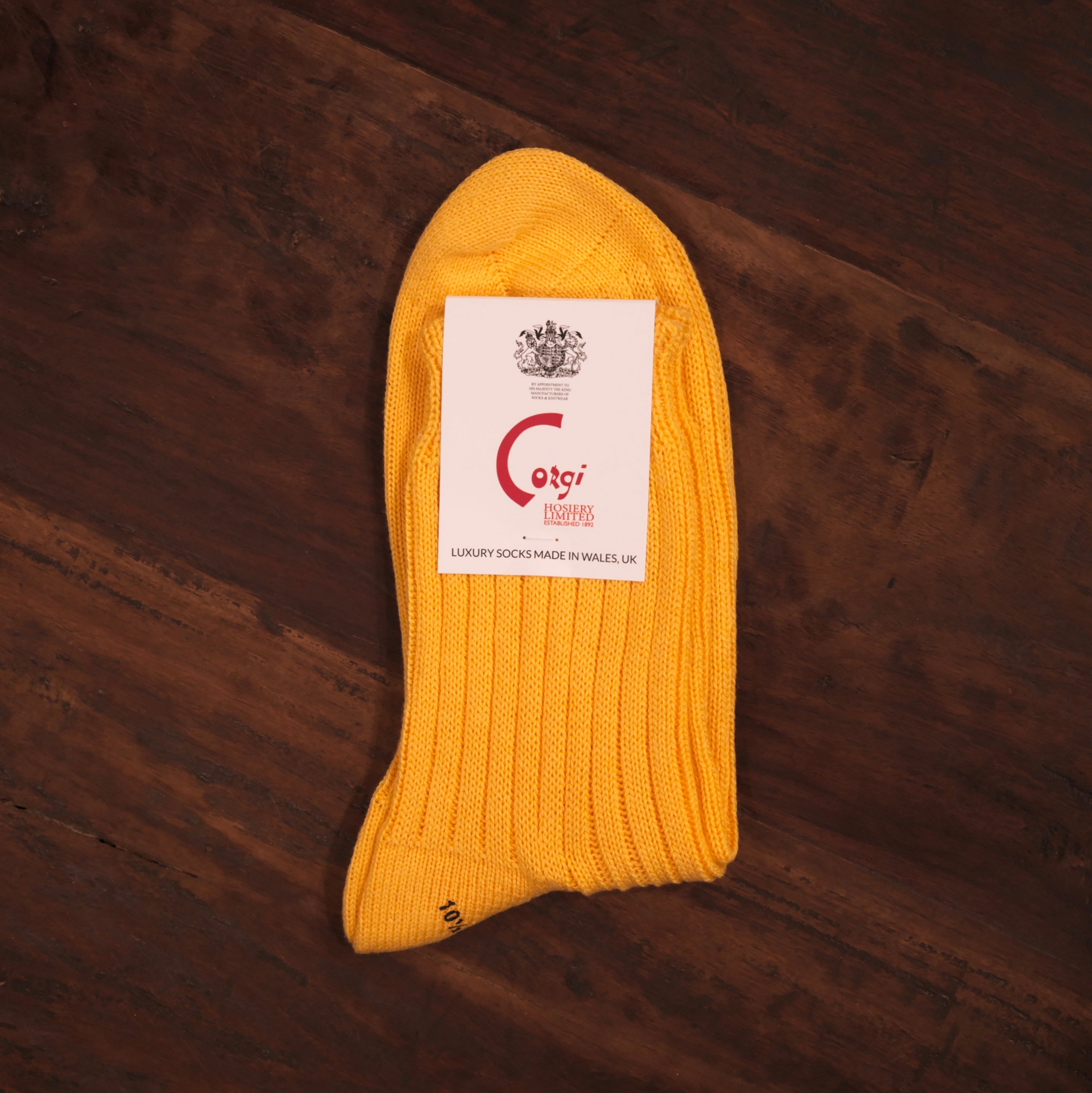 Corgi(コーギー) "Men's Soft Cotton Short Socks" -YELLOW-
