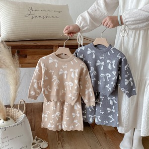 【秋作】リボン柄セットアップ