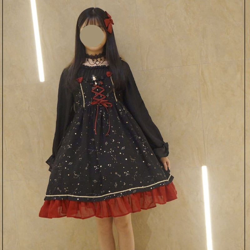 JSK ジャンパースカート ジャンパースカート ロリィタ ワンピ 星座柄