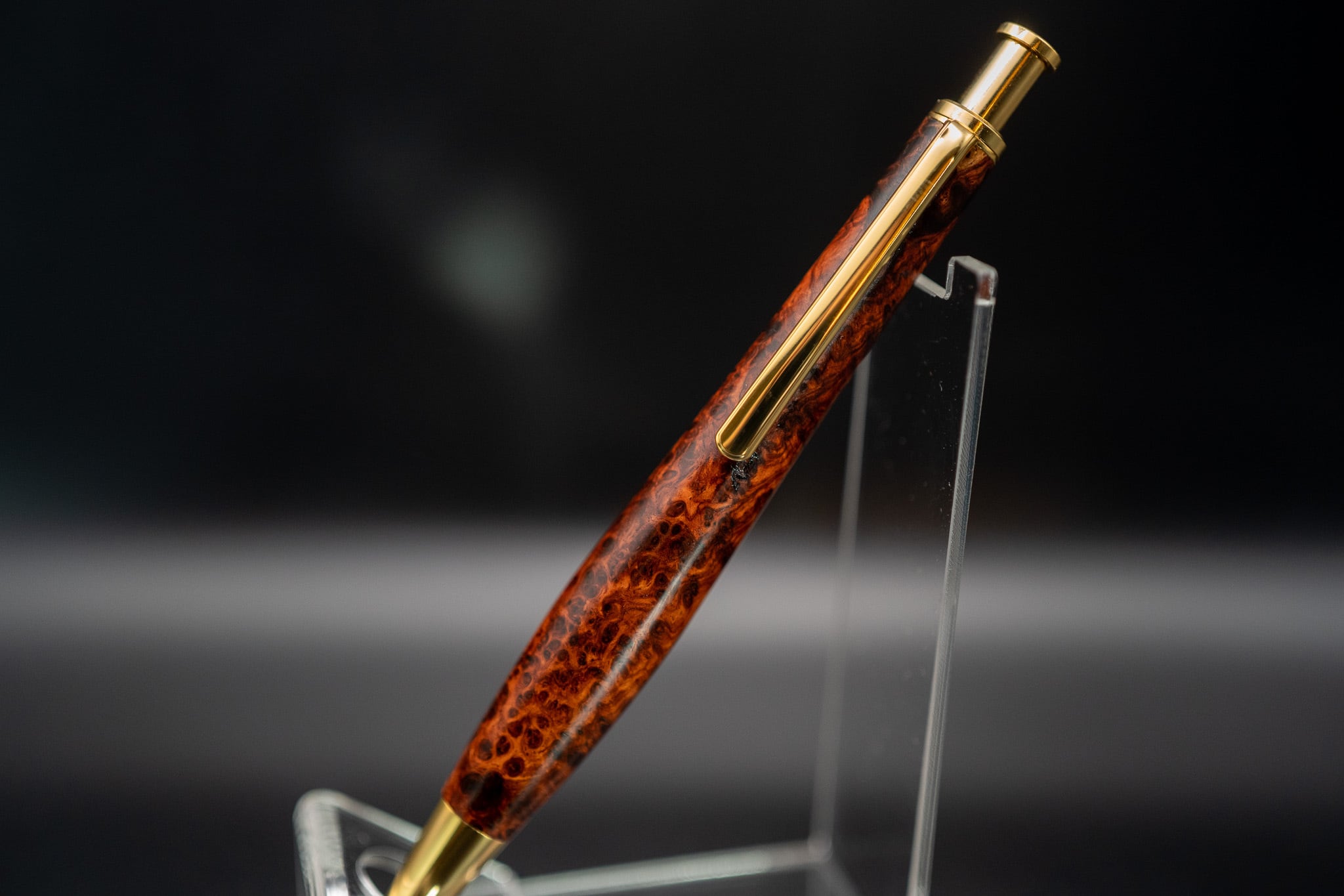 朱色の銘木】 本花梨瘤杢 BP 受注生産品 | 木軸ペン工房