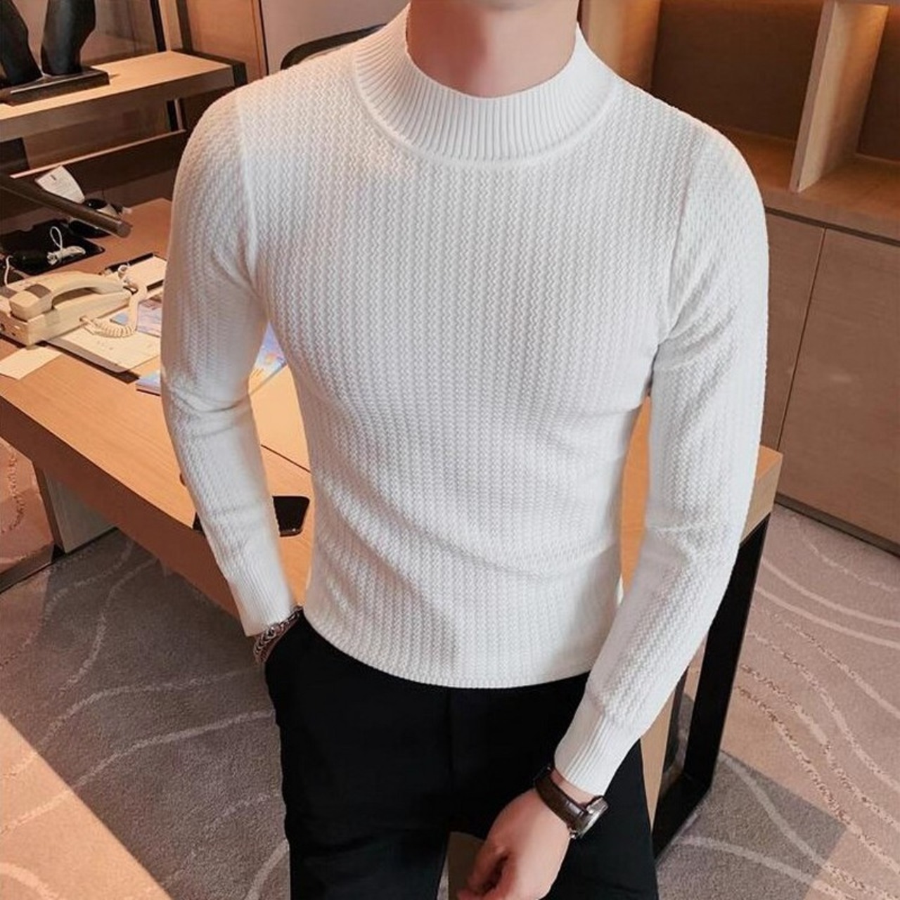 half turtleneck sweater 00247