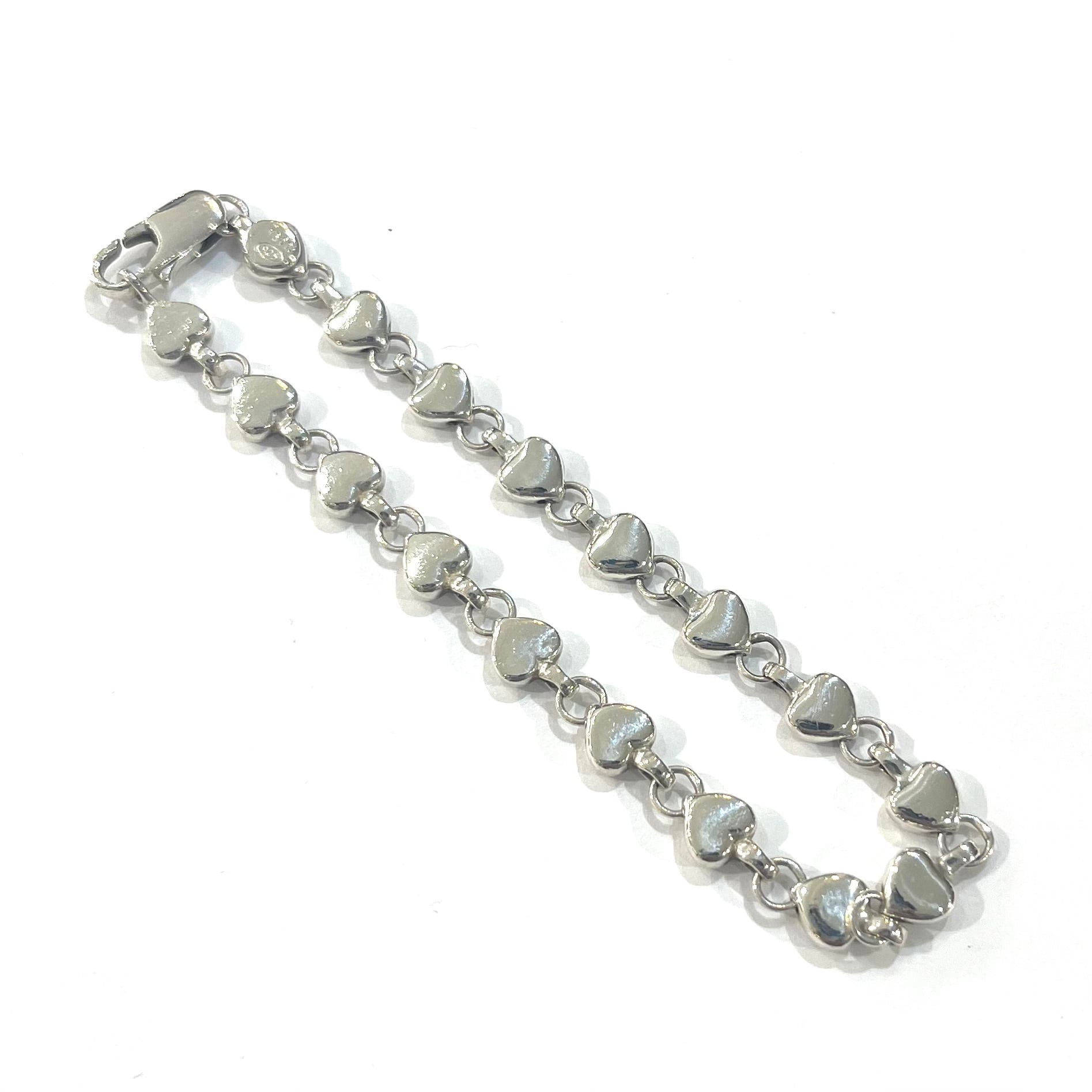 お値下げティファニー TIFFANY&CO パフハート ブレスレット SV925 TIFFANY&CO. 】2423 ティファニーハートパフリンク ブレスレット SV925