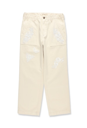 LACE PATCH DENIM BAKER IVORY