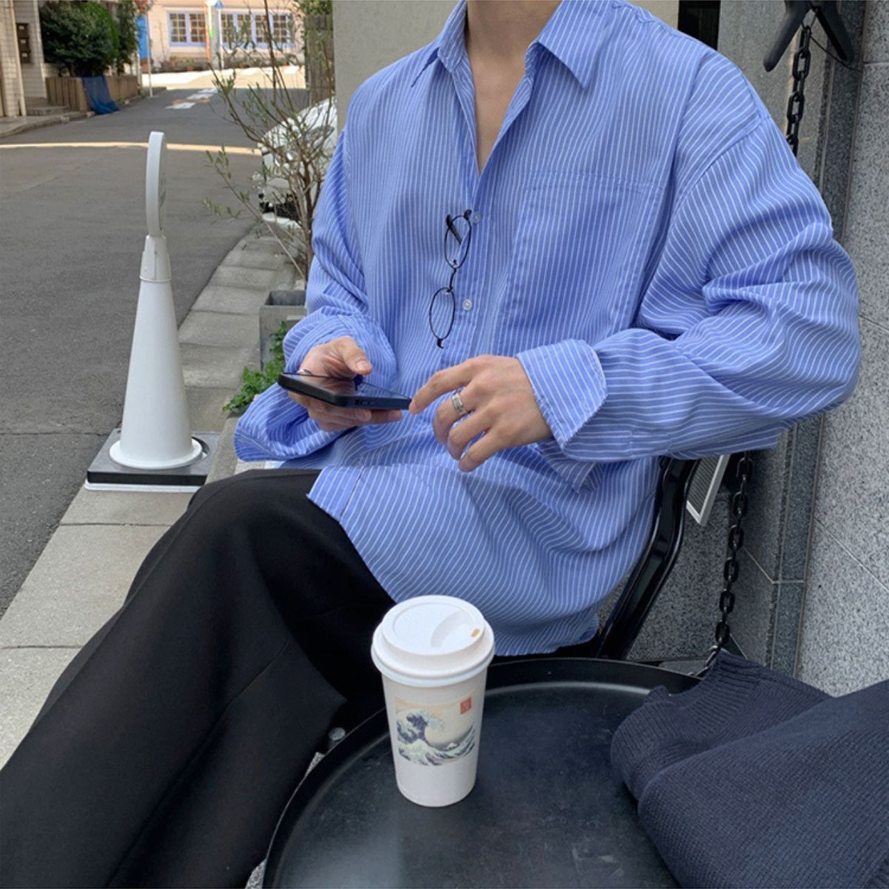 ストライプルーズシャツ　MT0080307