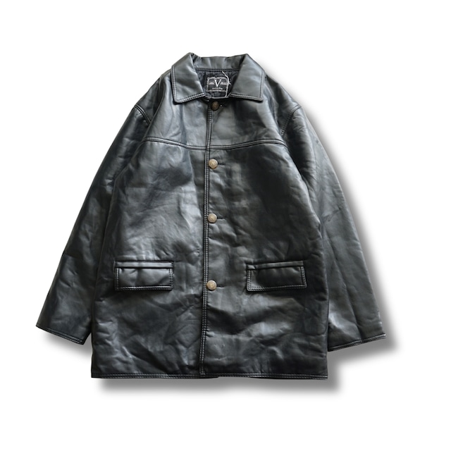 V Alta Moda ヴィーアルタモーダ レザージャケット 表記なし（実寸XL相当）｜NA653