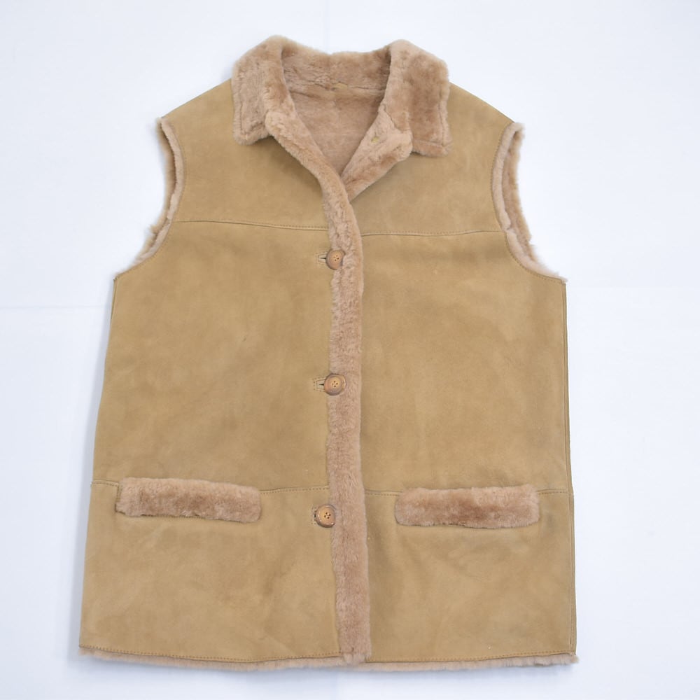 FIGARO paris ブルガリア製 ムートン ベスト 本革 シープスキンレザー