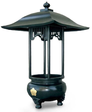 屋根付香炉 直接柱 2尺