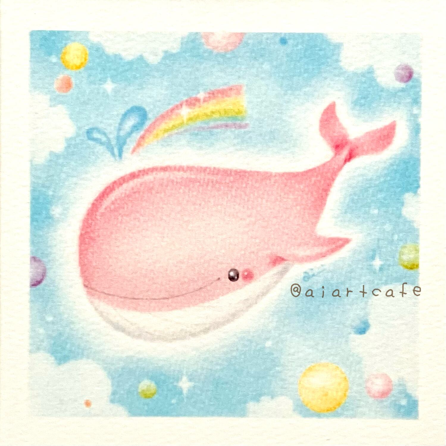 アートプリント⭐︎優しいくじら【複製画】 | aimi Online-shop
