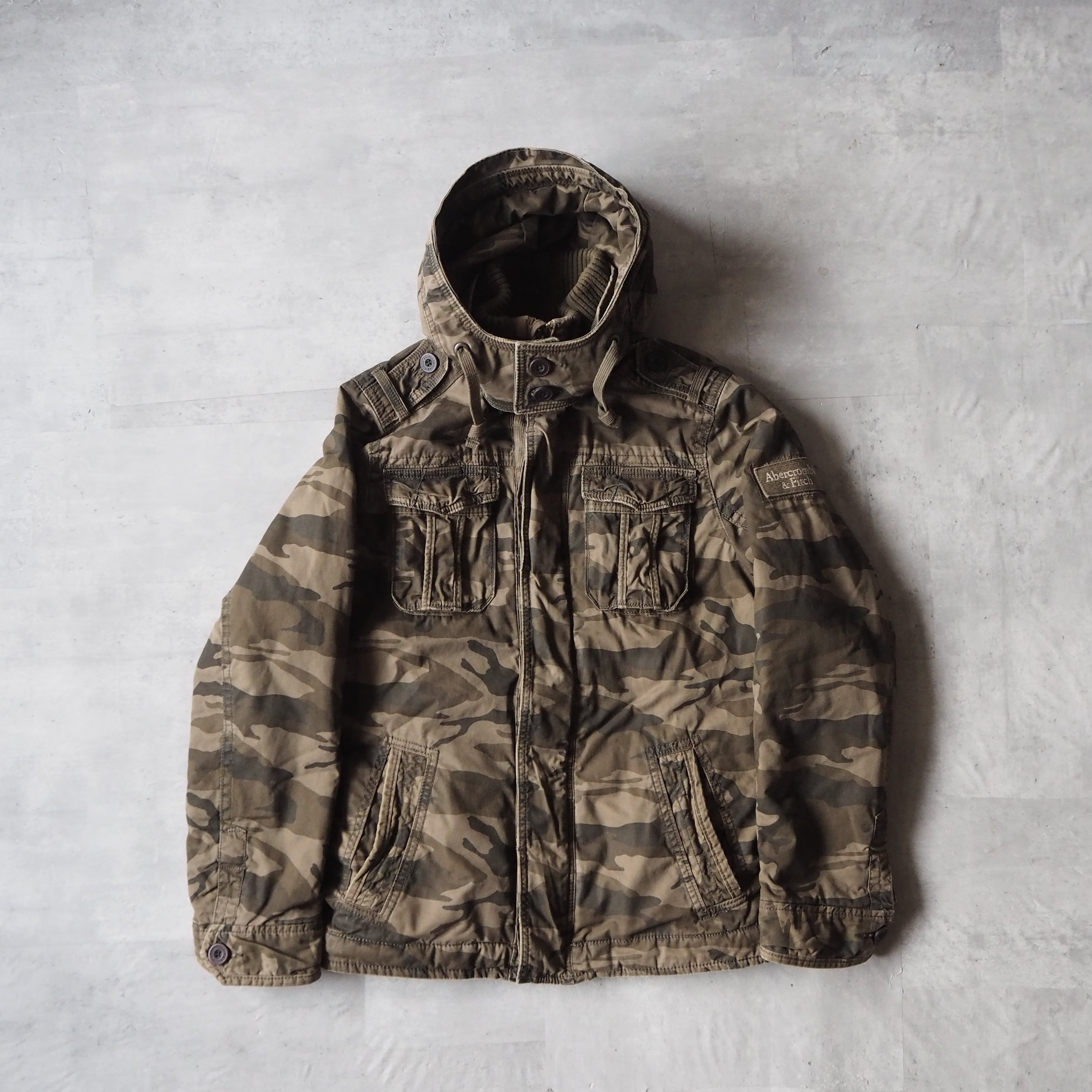 00s “ Abercrombie & Fitch” M-65 type brown woodland camo pattern ...