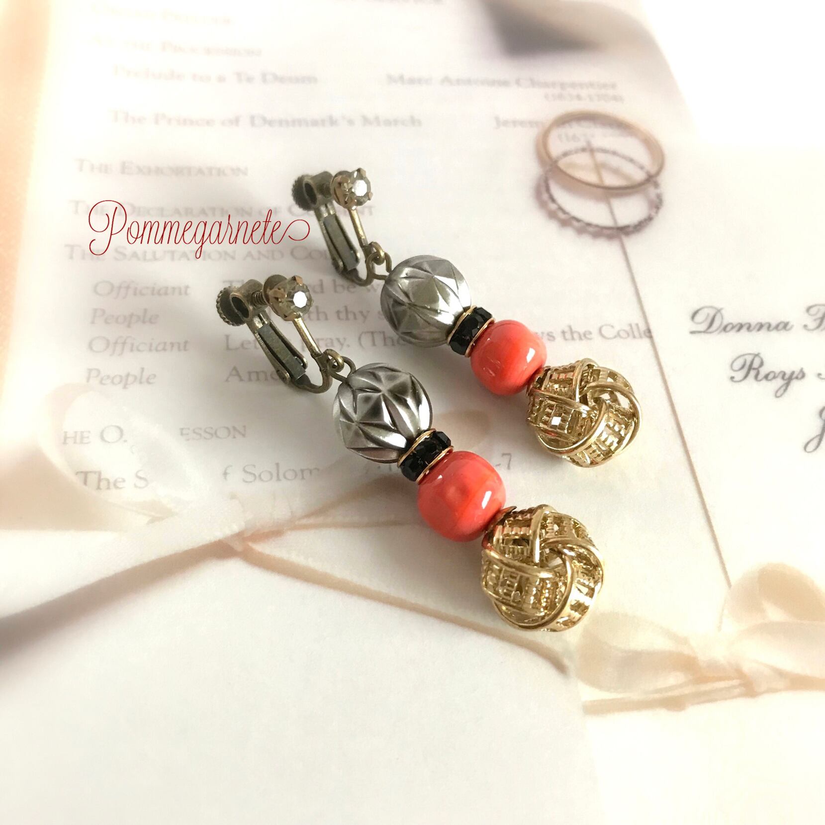 à la modeな耳飾り†レトロ＆ヴィンテージなイヤリング＜argent oxydé 