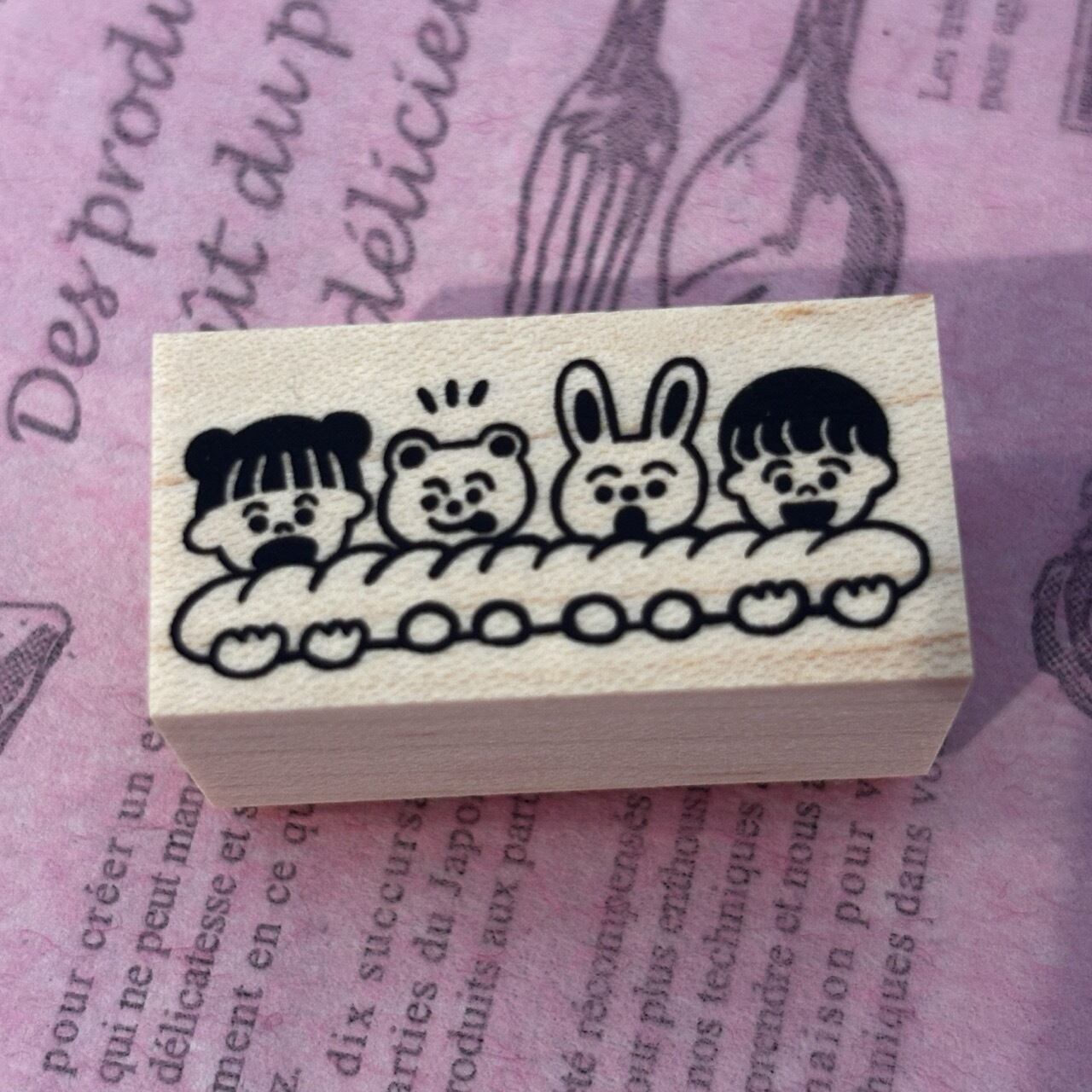 moyoyo's stamp&design パンをかじるひとびと スタンプ SM02