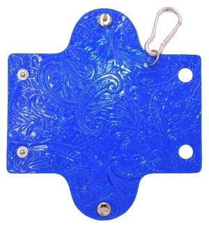 エンボス (ペイズリー柄) クリアケース 小物 透明 持ち運び (オレンジ) カラビナ付 ポーチ 工房 手作り 日本製 エコパッケージ MX-0025-203