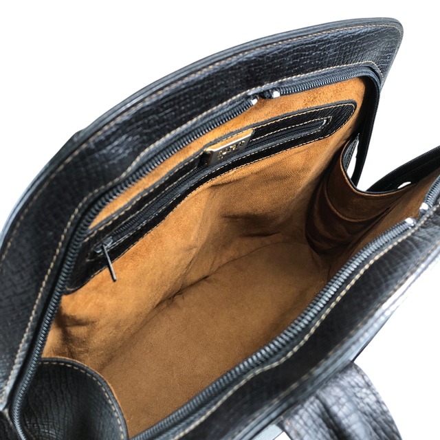 LOEWE ロエベ ハンドバッグ ブラック レザー 型押し vintage ヴィンテージ オールド g64y6x