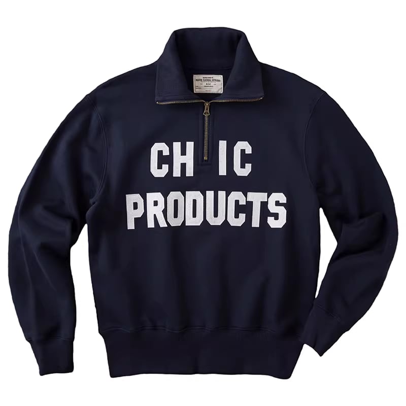 40'sスタイル ヘビーウエイトハーフジップスウェットシャツ 3色 L0577