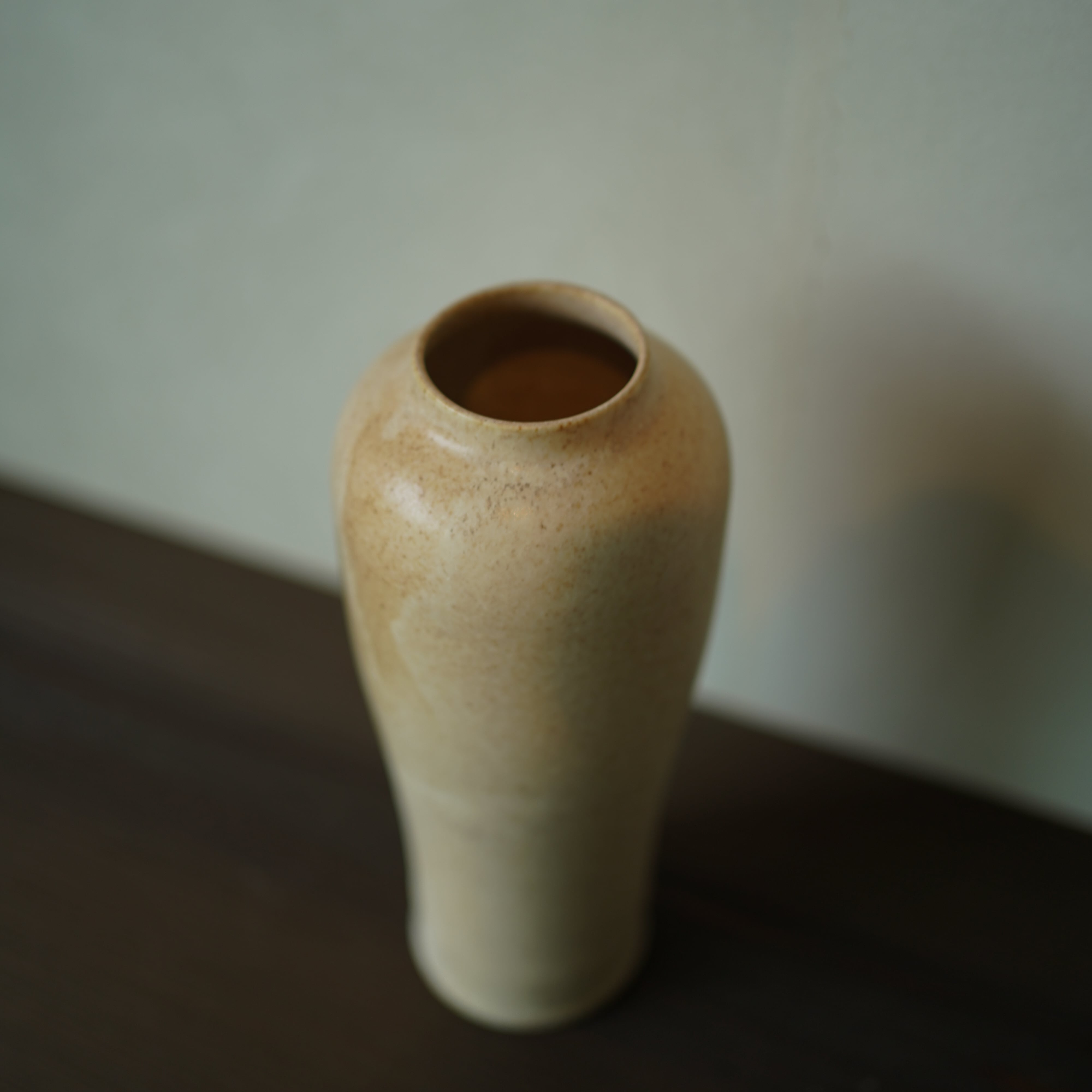 結城彩　花器　フラワーベース　陶器　人気色　油薬 bb2d5254e7fb90965dcca766aef416