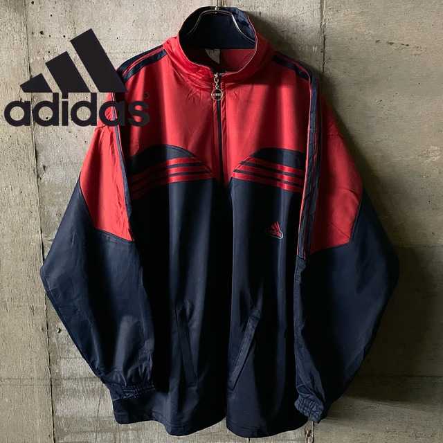 〖adidas〗90’s logo embroidery track jacket/アディダス 90年代 ロゴ刺繍 トラックジャケット/xxlsize/#0218