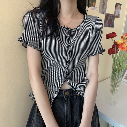 ✞ ニットカーディガンスタンダードギンガムチェックフリルシャツ 大人女子☆ レトロ スウィート ✞ゴスロリ SM ミリ 甘ロリ クラロリ 和ロリ エレガント 黒ロリ 姫ロリ 華ロリ BB-BB9229751