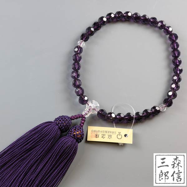 漆ぷろだくと 数珠女性用 切子硝子 全 漆ぷろだくと 数珠女性用 切子硝子 全ての宗派で