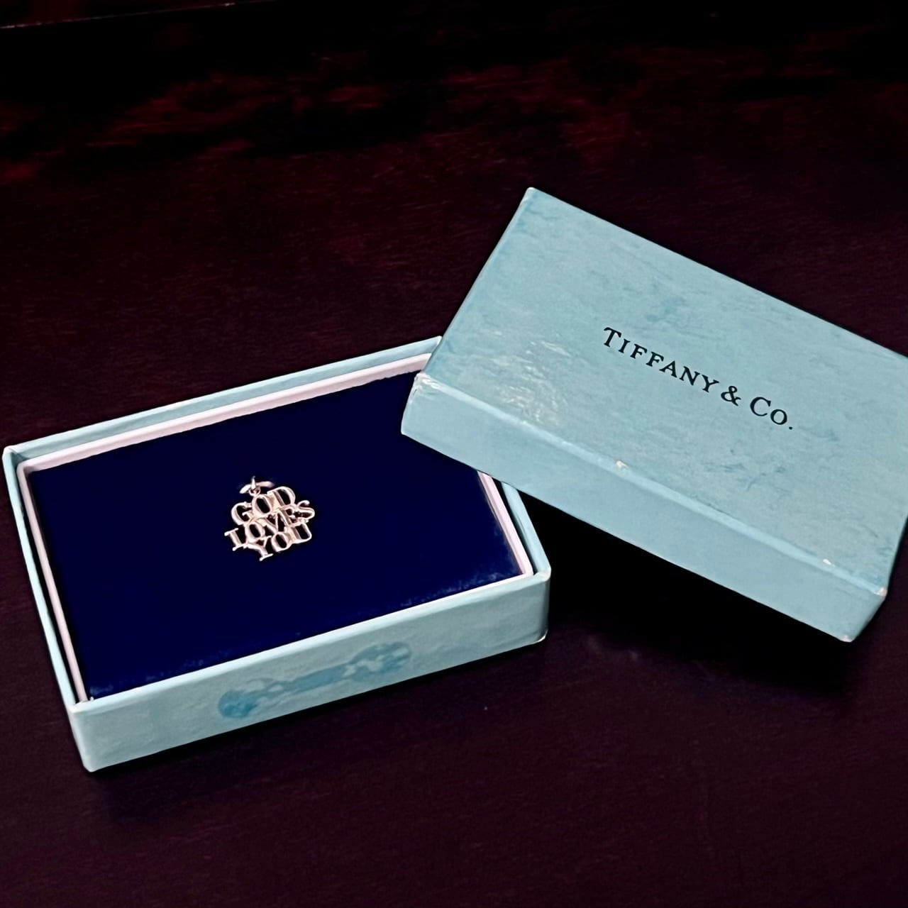 VINTAGE TIFFANY & CO. GOD LOVES YOU Charm Sterling Silver