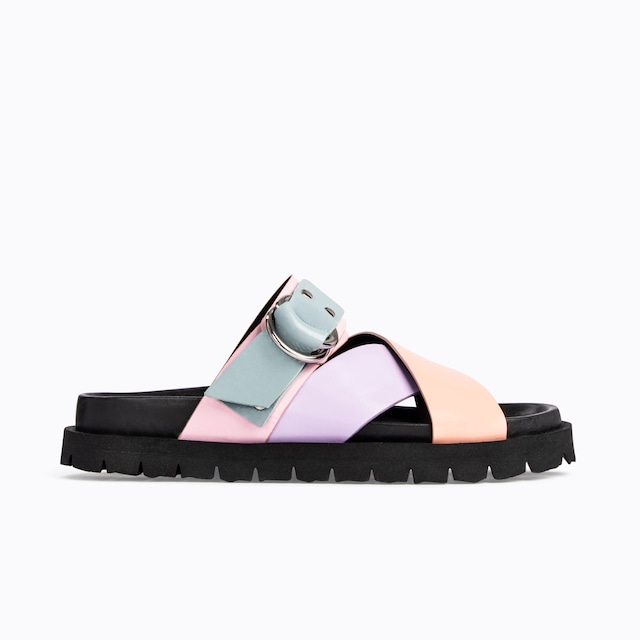 PIERRE HARDY　CROSS RIDE SANDAL　MULTI PEACH