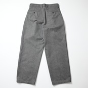 SAYATOMO / 2-Tack Herringbone Wide Slacks