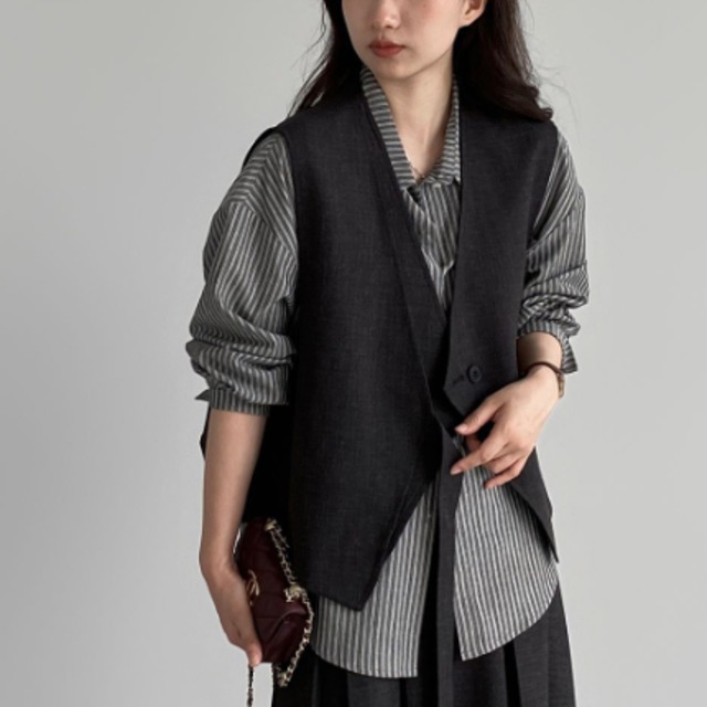front ribbon vest 14675