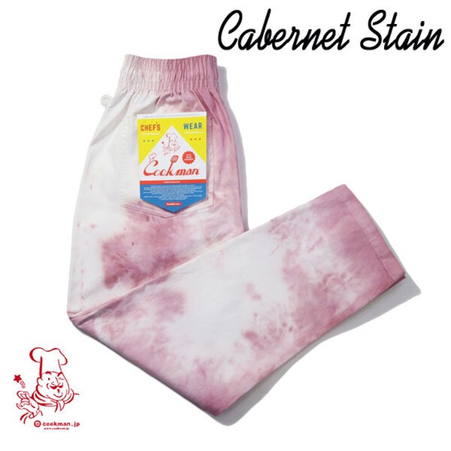 Chef pants Cabernet Stain シェフパンツ ライトピンク UNISEX 男女兼用 Cookman クックマン イージーパンツ アメリカ