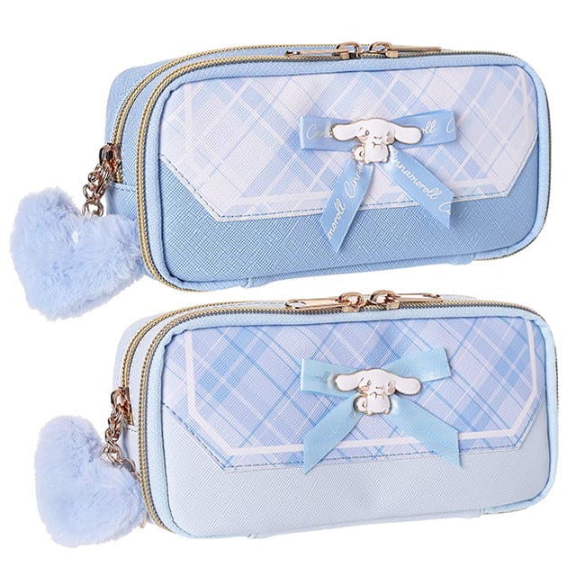 B/O品】【Z25214】シナモロール合皮チェックリボンプレート多機能