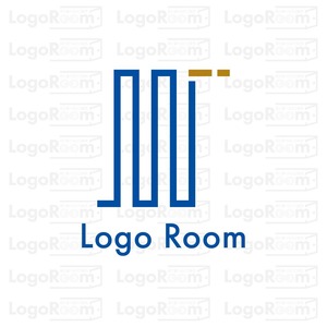No833 シンプルな内視鏡のロゴ【青、ライン、シンプル、スマート、内視鏡、クリニック、医療、ケア、胃腸、大腸、検査、ドッグ】