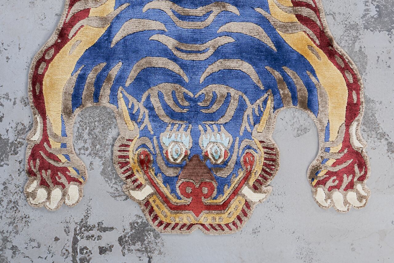 Tibetan Tiger Rug 《Mサイズ•シルク182》チベタンタイガーラグ