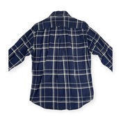 JOURNAL STANDARD relume チェック柄 長袖 リネンシャツ M /ネイビー/メンズ