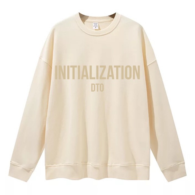 INITIALIZATION Acrylart sweat shirt ivory 11.2oz