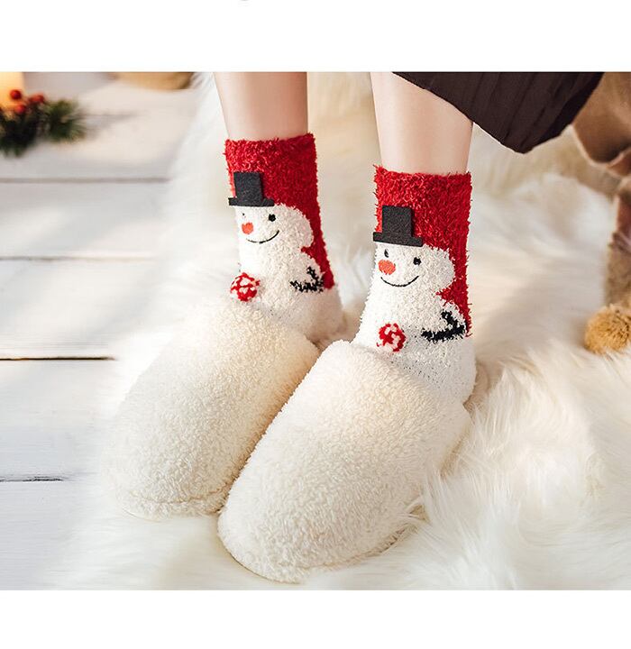 クリスマスファジーソックス ふわふわソックス 冬 暖かい 厚手 クリスマスファジーソックス ふわふわソックス 冬 暖かい 厚手 大量の