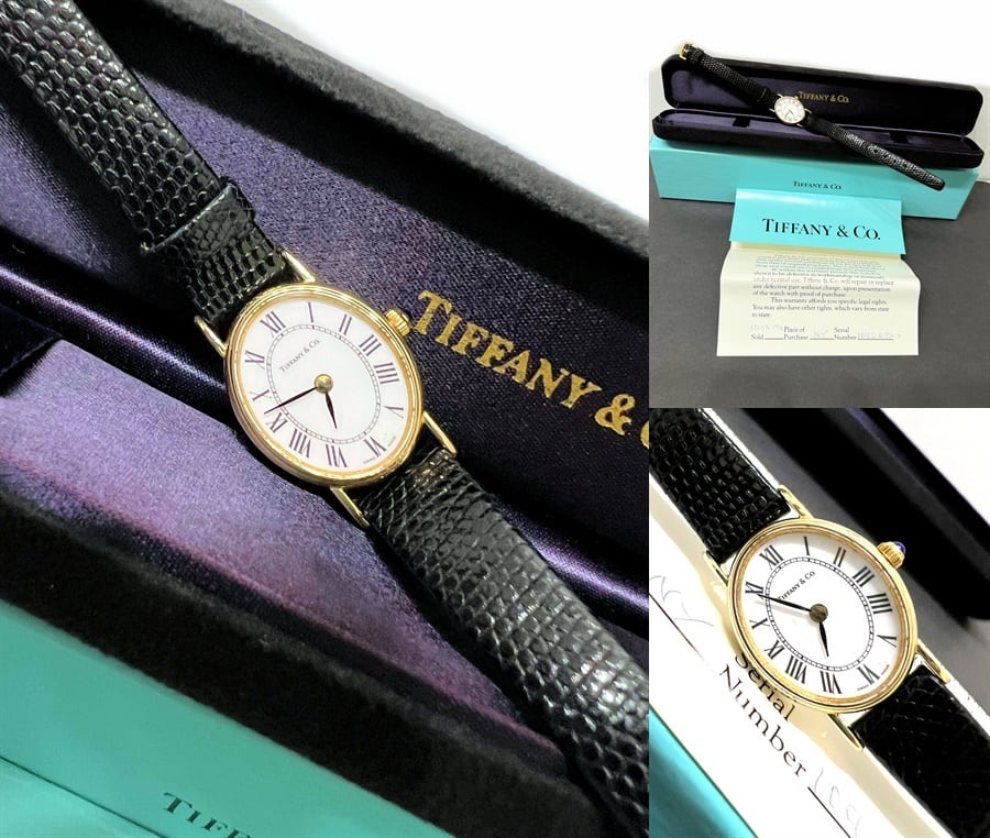 TIFFANY 保証書 ケース付き ティファニー クラシック オーバル 14K YG