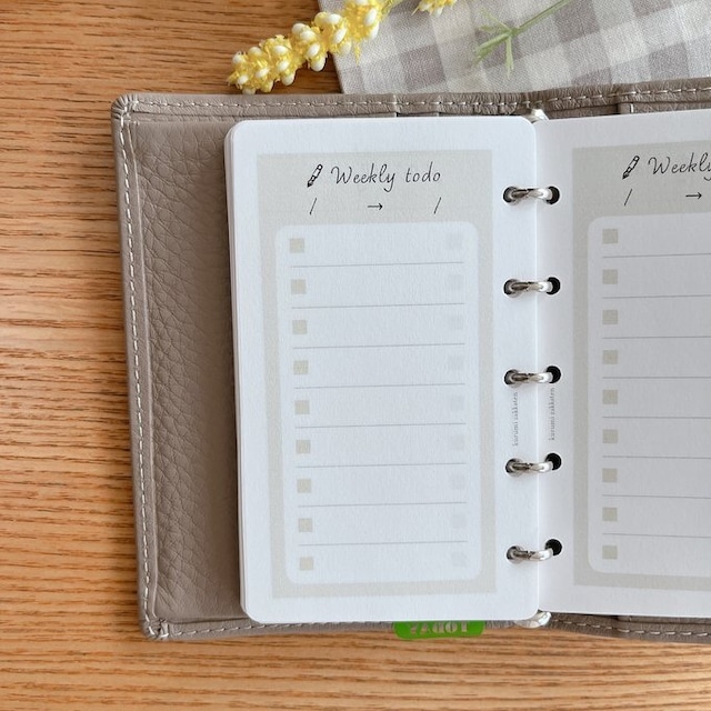 マイクロ5サイズ/ウィークリーtodoリストリフィル