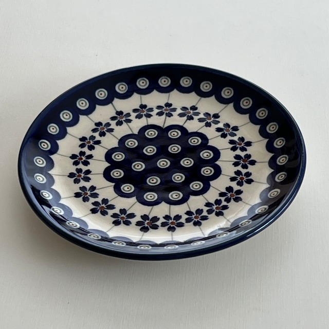 ポーリッシュポタリー（ボレスワビエツ）平皿19.5cm 814-226A【藍細梅 