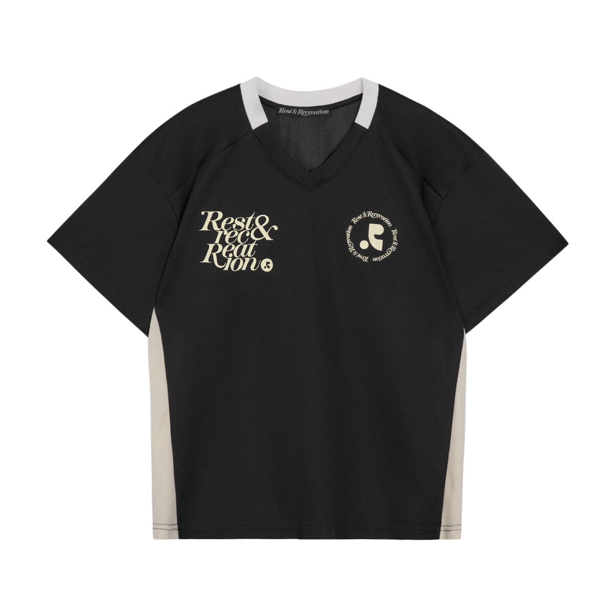 Rest & Recreation] RR LOGO UNIFORM T-SHIRTS - BLACK 正規韓国 