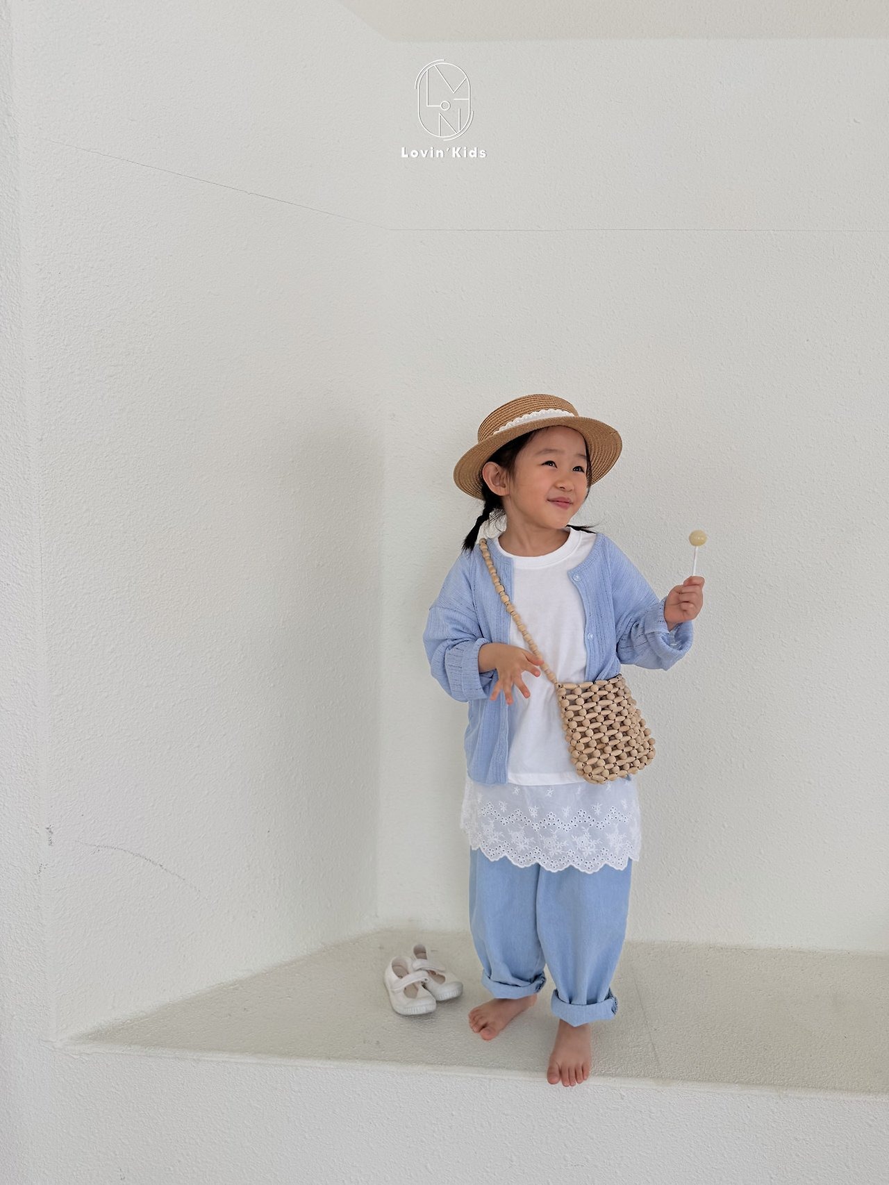 [Lovin' Kids] Pleated Denim Pants / [러빈] 주름데님팬츠