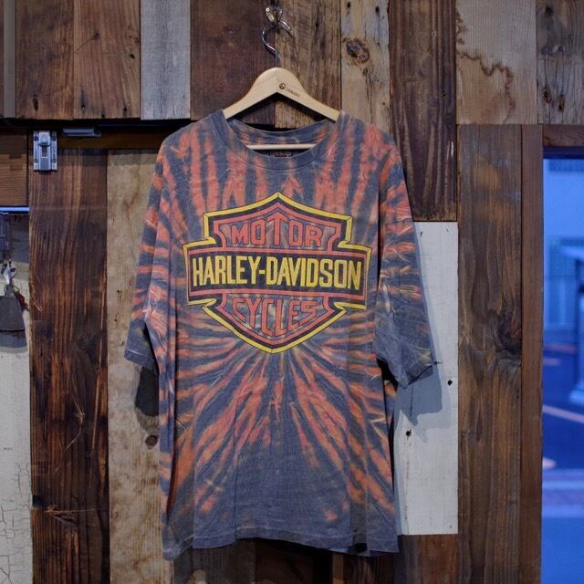 1990s Harley Davidson T-shirt XXL / ハーレー タイダイ バー