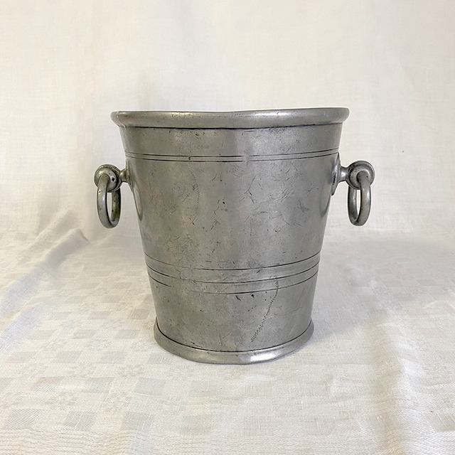 シャンパンクーラー　錫製　ボトルクーラー　バケツ型　 12TWda27