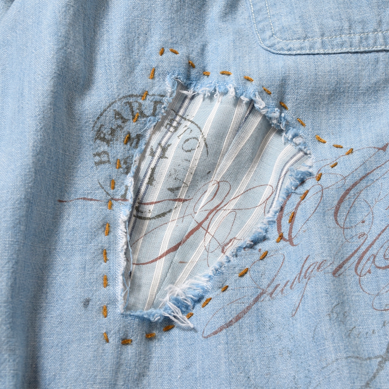 90s Special Polo by Ralph Lauren リペア加工 シャンブレーシャツ