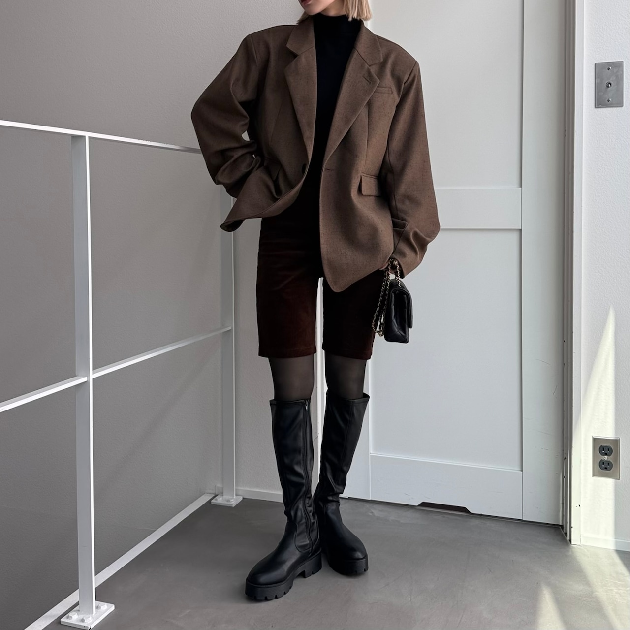 corduroy biker PT/brown